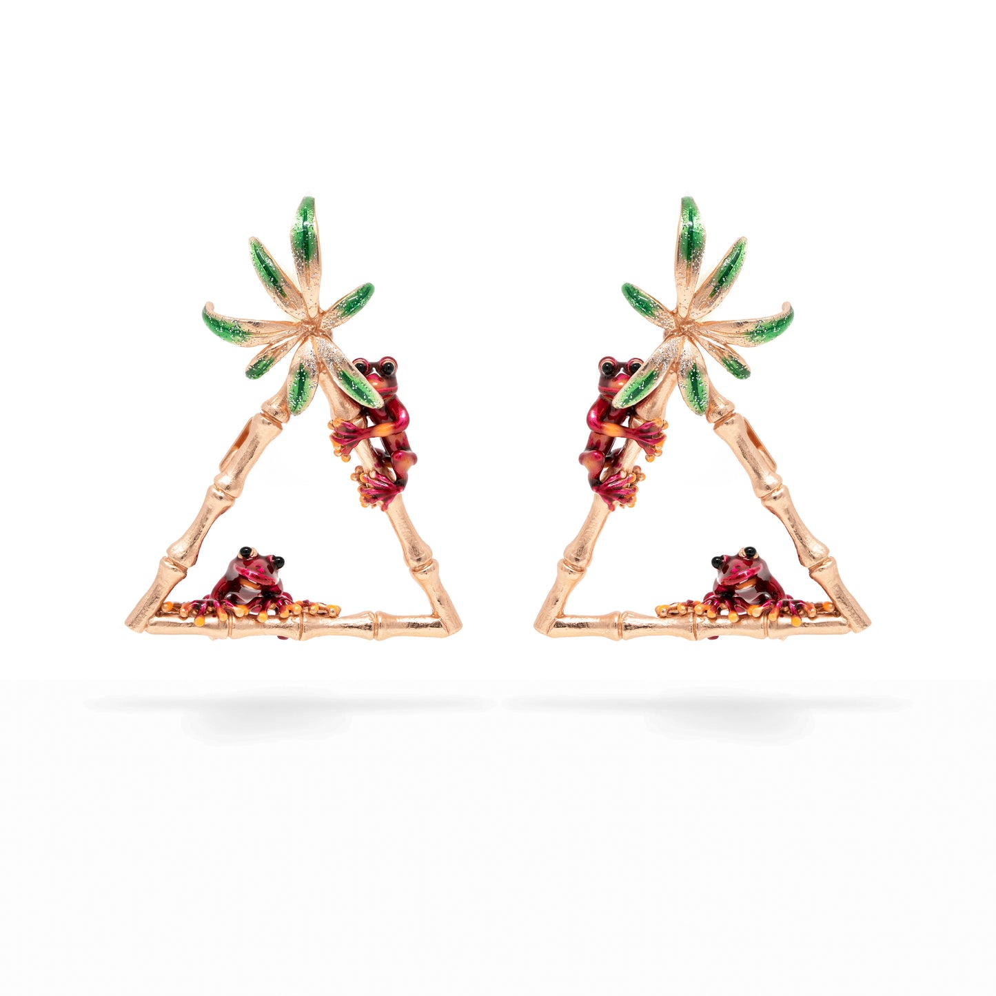 Orecchini Triangoli Bamboo Frog