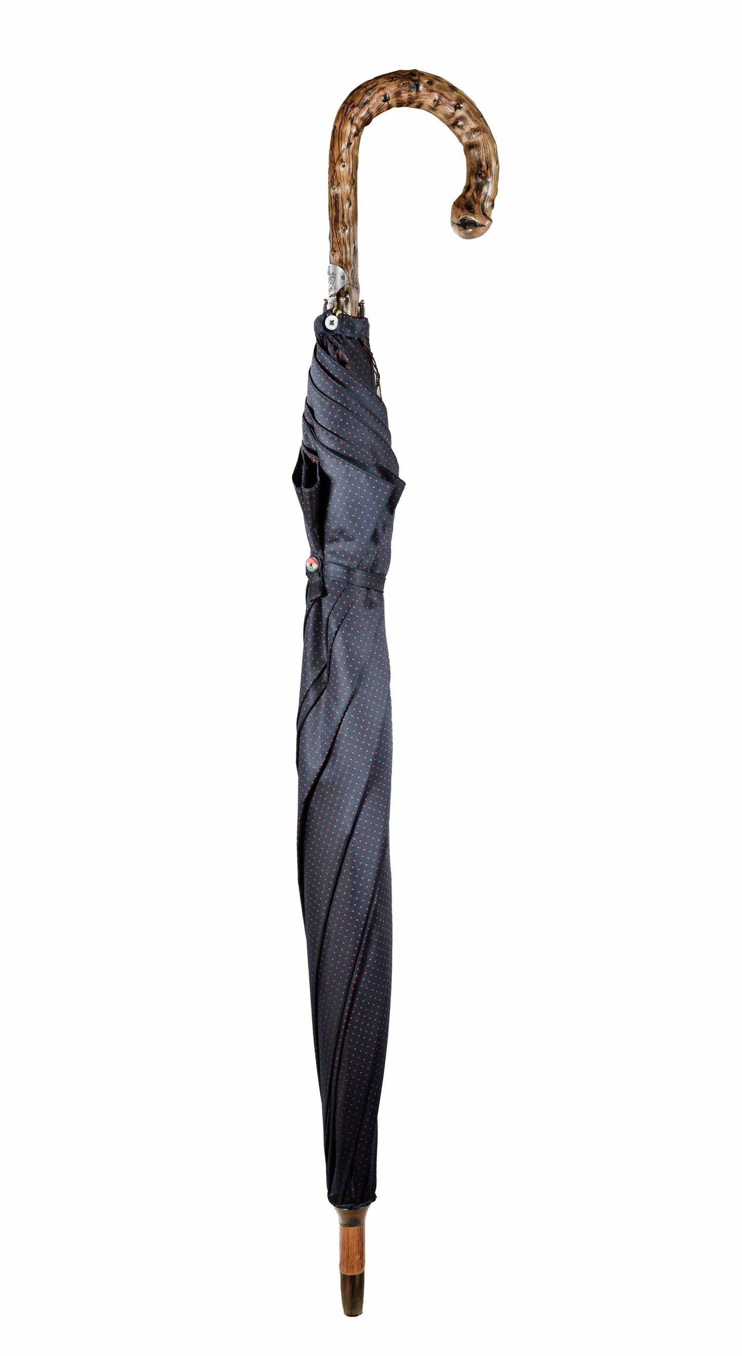 Broom wood umbrella with horn tip